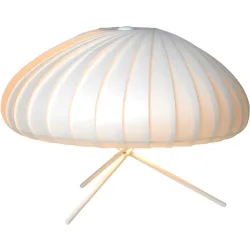Tom Rossau Tischlampe Cimone Weiss Papier 40 cm 30 cm - LED - Lichtfarbe: Extra warmweiss - Tischlampe- LED Energiesparlampe