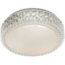 Deckenlampe Crown Transparent Kunststoff - Farbe: klar - LED - Lichtfarbe: Warmweiss - Material: Metall/Acrylglas - Deckenlampe- LED Energiesparlampe