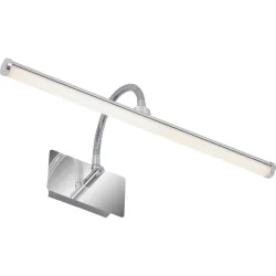 Badlampe Splash Silber/Weiss Kunststoff/Metall 40 cm 14 cm Höhenverstellbar (manuell) - LED - Lichtfarbe: Warmweiss - Material: Metall/Kunststoff -