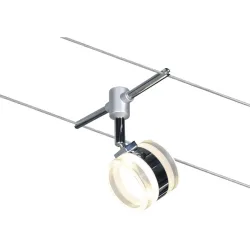 System Donato Grau Metall 7 cm 16 cm - Farbe: chrom - LED - Lichtfarbe: Extra warmweiss - System- LED Energiesparlampe