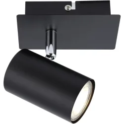 Spot Basiano Schwarz Metall 8 cm 12 cm - Spot