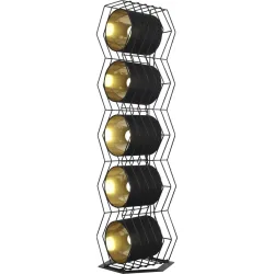 Stehlampe Perdrigau Schwarz Metall/Stoff 22 cm 95 cm - Material: Metall/ Stoff - Stehlampe