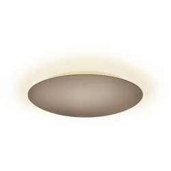Escale Deckenlampe Blade Braun/Grau Aluminium 44 cm 4 cm - Farbe: taupe - LED - Lichtfarbe: Extra warmweiss - Deckenlampe- LED Energiesparlampe