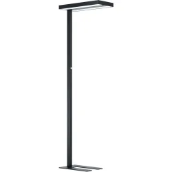 Eglo Stehlampe Garabella Weiss Aluminium/Kunststoff 28 cm 196 cm - Farbe: schwarz - LED - Lichtfarbe: Helles Neutralweiss - Stehlampe- LED