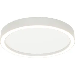 Bopp Deckenlampe Aura Weiss/Silber Aluminium 30 cm 30 cm - Farbe: Aluminium/Weiss - LED - Lichtfarbe: Extra warmweiss - Deckenlampe- LED