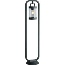 Aussenlampe Surlie Grau Aluminium 21 cm 100 cm - Farbe: anthrazit - Material: Aluguss - Aussenlampe