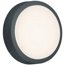 Deckenlampe aussen Rotaile Grau Aluminium 20 cm 5.5 cm - Farbe: anthrazit - LED - Lichtfarbe: Warmweiss - Material: Aluguss - Deckenlampe aussen- LED
