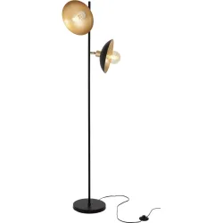 Stehlampe Soria Schwarz/Gold Metall 25 cm 154 cm - Farbe: schwarz-gold - Stehlampe
