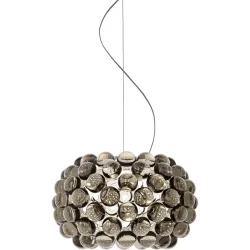 Foscarini Pendellampe Caboche Grau Kunststoff 31 cm 34 cm - LED - Lichtfarbe: Extra warmweiss - Pendellampe- LED Energiesparlampe