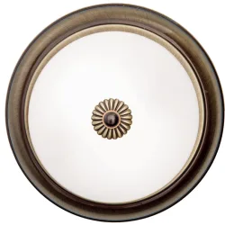 Briamond Deckenlampe Empire Glas/Messing 26 cm 11 cm - Farbe: Patina - Material: Messing/Glas - Deckenlampe