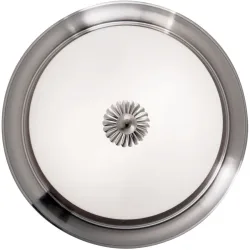 Briamond Deckenlampe Empire Grau Glas/Messing 26 cm 11 cm - Farbe: chrom - Material: Messing/Glas - Deckenlampe