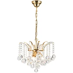 Briamond Pendellampe Sheraton Gold Kristall/Messing 42 cm 35 cm - Material: Messing/Kristall - Pendellampe