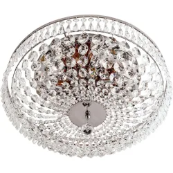 Briamond Deckenlampe Sheraton Grau Kristall/Messing 45 cm 20 cm - Farbe: chrom - Material: Messing/Kristall - Deckenlampe