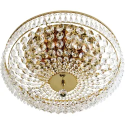 Briamond Deckenlampe Sheraton Gold Kristall/Messing 45 cm 20 cm - Material: Messing/Kristall - Deckenlampe