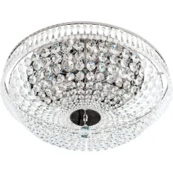 Briamond Deckenlampe Sheraton Grau Kristall/Messing 55 cm 22 cm - Farbe: chrom - Material: Messing/Kristall - Deckenlampe
