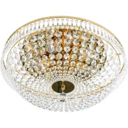 Briamond Deckenlampe Sheraton Gold Kristall/Messing 55 cm 22 cm - Material: Messing/Kristall - Deckenlampe