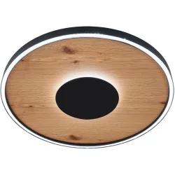 Deckenlampe Imelda Braun/Schwarz Holz/Metall 63 cm 4 cm - LED - Lichtfarbe: Warmweiss - Kaltes Tagesweiss - Deckenlampe- LED Energiesparlampe
