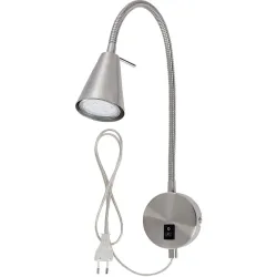 Wandlampe Conico Silber Metall 8 cm 45 cm - LED - Lichtfarbe: Warmweiss - Wandlampe- LED Energiesparlampe
