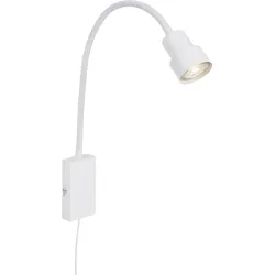 Wandlampe Pleno Weiss Metall 6 cm 60 cm - LED - Lichtfarbe: Warmweiss - Wandlampe- LED Energiesparlampe