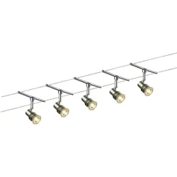 System Calisto Silber/Grau Kunststoff/Metall - Farbe: Silber/chrom - LED - Lichtfarbe: Warmweiss - Material: Metall/Kunststoff - System- LED
