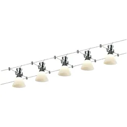 System Ginola Silber/Grau Kunststoff/Metall 20.5 cm - Farbe: Silber/chrom - LED - Lichtfarbe: Warmweiss - Material: Metall/Kunststoff - System- LED