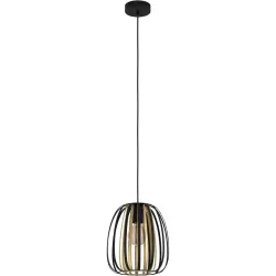 Eglo Pendellampe Encinitos Gold/Schwarz Stahl 0 cm 0 cm - Farbe: schwarz-gold - Pendellampe