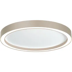 Bopp Deckenlampe Aura Weiss/Braun/Grau Aluminium 40 cm 4 cm - Farbe: weiss/taupe - LED - Lichtfarbe: Extra warmweiss - Deckenlampe- LED