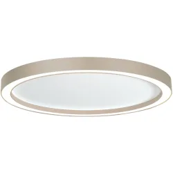 Bopp Deckenlampe Aura Weiss/Braun/Grau Aluminium 55 cm 4 cm - Farbe: weiss/taupe - LED - Lichtfarbe: Extra warmweiss - Deckenlampe- LED