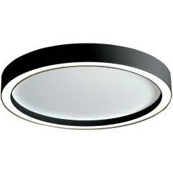 Bopp Deckenlampe Aura Schwarz/Weiss Aluminium 30 cm 4 cm - LED - Lichtfarbe: Extra warmweiss - Deckenlampe- LED Energiesparlampe