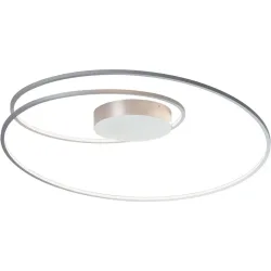 Bopp Deckenlampe At Silber Aluminium 70 cm 20 cm - Farbe: Aluminium geschliffen - LED - Lichtfarbe: Extra warmweiss - Deckenlampe- LED