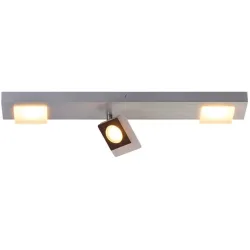 Bopp Deckenlampe Session Silber Aluminium 8 cm 12 cm - Farbe: Aluminium geschliffen - LED - Lichtfarbe: Extra warmweiss - Deckenlampe- LED