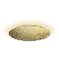 Escale Deckenlampe Blade Gold Aluminium 79 cm 3.5 cm - Farbe: Blattgoldoptik - LED - Lichtfarbe: Extra warmweiss - Deckenlampe- LED Energiesparlampe
