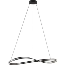 Escale Pendellampe Infinity Grau Aluminium 80 cm 140 cm - Farbe: anthrazit - LED - Lichtfarbe: Extra warmweiss - Pendellampe- LED Energiesparlampe