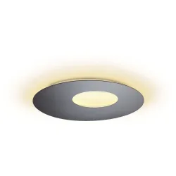 Escale Deckenlampe Blade Grau Aluminium 59 cm 3.5 cm - Farbe: anthrazit - LED - Lichtfarbe: Extra warmweiss - Deckenlampe- LED Energiesparlampe
