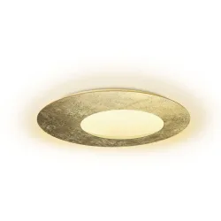 Escale Deckenlampe Blade Gold Aluminium 79 cm 3.5 cm - Farbe: Blattgoldoptik - LED - Lichtfarbe: Extra warmweiss - Deckenlampe- LED Energiesparlampe