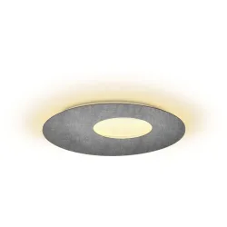 Escale Deckenlampe Blade Grau Aluminium 59 cm 3.5 cm - Farbe: betongrau - LED - Lichtfarbe: Extra warmweiss - Deckenlampe- LED Energiesparlampe