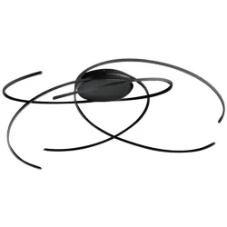 Escale Deckenlampe Space Schwarz Aluminium 100 cm 24 cm - LED - Lichtfarbe: Extra warmweiss - Deckenlampe- LED Energiesparlampe