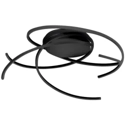 Escale Deckenlampe Space Schwarz Aluminium 55 cm 16 cm - LED - Lichtfarbe: Extra warmweiss - Deckenlampe- LED Energiesparlampe