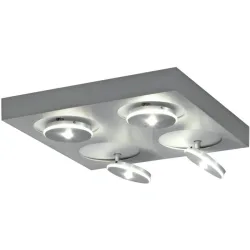 Escale Spot Spot it Silber Aluminium 40 cm 5 cm - Farbe: Aluminium geschliffen - LED - Lichtfarbe: Extra warmweiss - Spot- LED Energiesparlampe