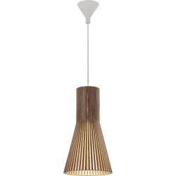 Secto Design Pendellampe Secto Small Braun/Weiss Holz 25 cm 45 cm - LED - Lichtfarbe: Warmweiss - Material: Birke - Pendellampe- LED Energiesparlampe