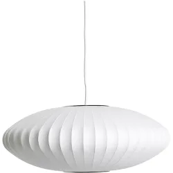 Designer-Pendellampe HAY Nelson Saucer E27 D 45 cm - Farbe: offwhite - Material: Polymer - Designer-Pendellampe