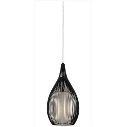 Pendellampe Razoni Schwarz/Weiss Glas/Metall 19 cm 150 cm - Material: Metall/Glas - Pendellampe