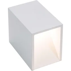 Wandlampe Jones Weiss Aluminium 6.5 cm 10 cm - LED - Lichtfarbe: Extra warmweiss - Wandlampe- LED Energiesparlampe