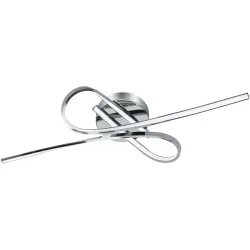 Eglo Deckenlampe Selvina Weiss/Grau Aluminium/Kunststoff 42 cm 15 cm - Farbe: chrom/weiss - LED - Lichtfarbe: Warmweiss - Deckenlampe- LED