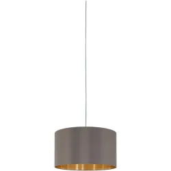 Pendellampe Maserlo Stahl/Stoff 110 cm - Farbe: cappuccino - Pendellampe