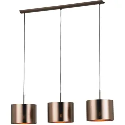 Pendellampe Saganto 1 Braun/Kupfer Kunststoff/Metall 103 cm 110 cm - Farbe: kupferbraun - Pendellampe