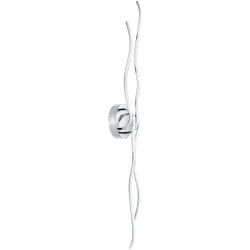 Wandlampe Roncade Weiss/Grau Aluminium/Stahl 18 cm 8 cm - Farbe: chrom/weiss - LED - Lichtfarbe: Warmweiss - Wandlampe- LED Energiesparlampe