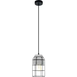 Pendellampe Consett Grau/Schwarz Beton 110 cm - Farbe: schwarz/grau - Pendellampe