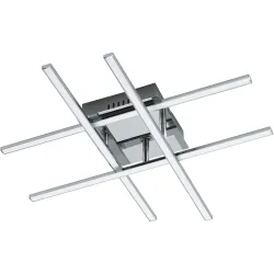 Wandlampe Lasana 1 Weiss/Grau Kunststoff/Metall 50 cm 10 cm - Farbe: chrom/weiss - LED - Lichtfarbe: Warmweiss - Wandlampe- LED Energiesparlampe