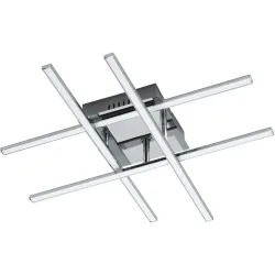 Wandlampe Lasana 1 Weiss/Grau Kunststoff/Metall 50 cm 10 cm - Farbe: chrom/weiss - LED - Lichtfarbe: Warmweiss - Wandlampe- LED Energiesparlampe